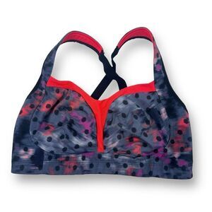 Lululemon‎ Women's 34DD Ta Ta Tamer Supportive Sports Bra Windy Blooms Print Red
